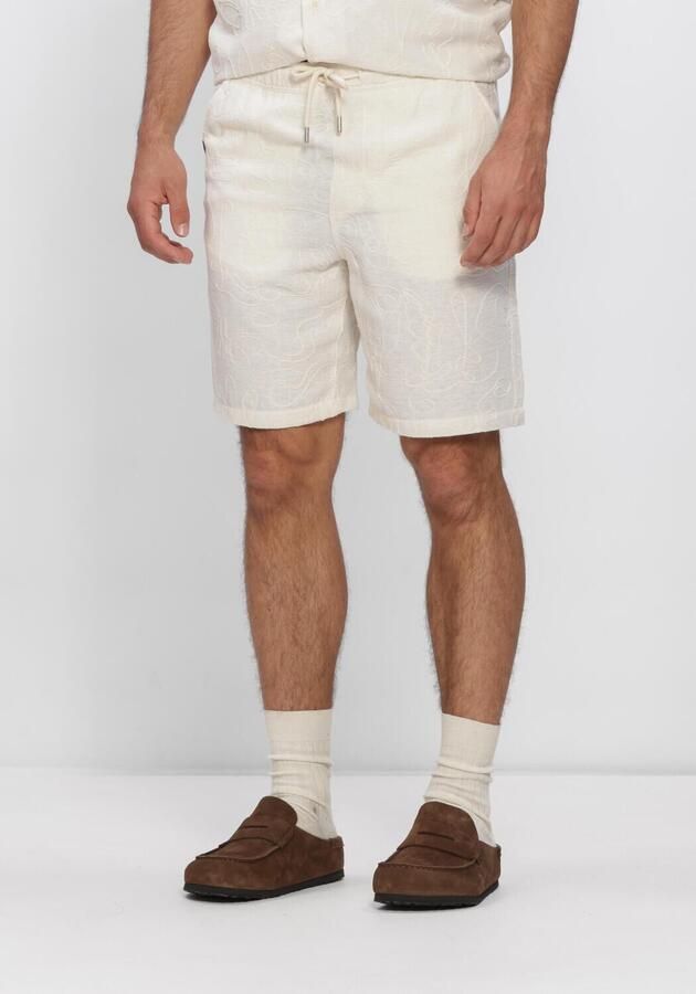 BUTCHER OF BLUE Heren Broeken Alex Embro Short Ecru