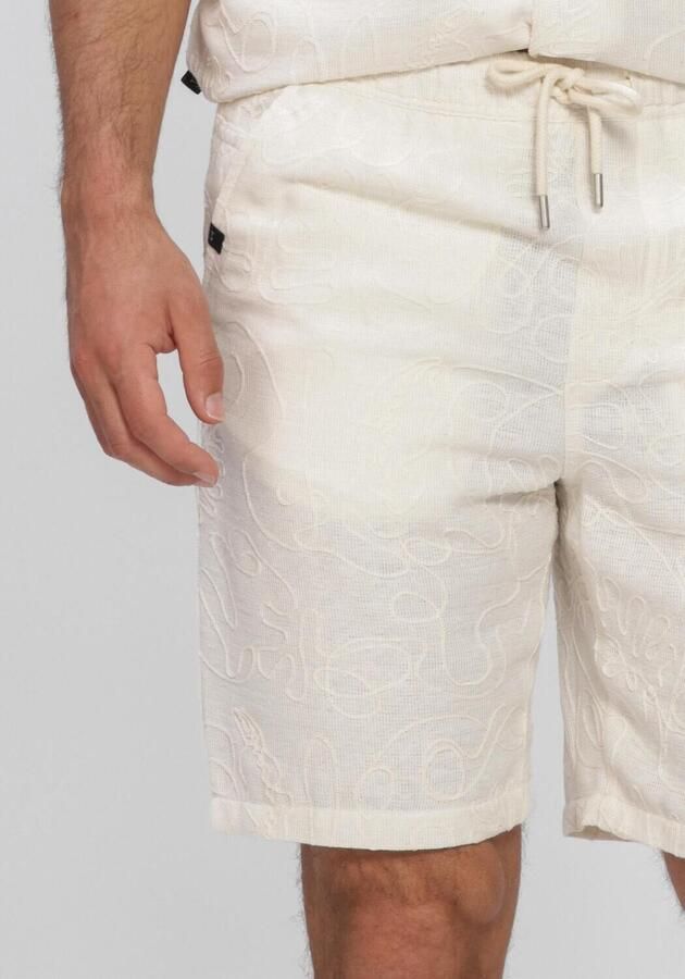 BUTCHER OF BLUE Heren Broeken Alex Embro Short Ecru - Foto 4