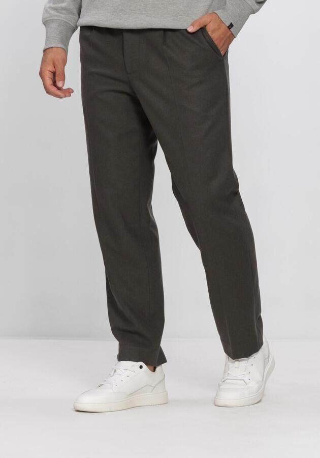 BUTCHER OF BLUE Heren Broeken Lennox Straight Wool Trouser Antraciet
