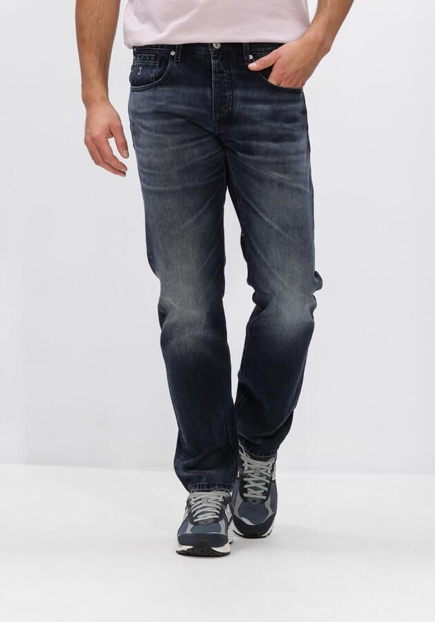BUTCHER OF BLUE Heren Jeans Stockton Straight Night Denim Donkerblauw
