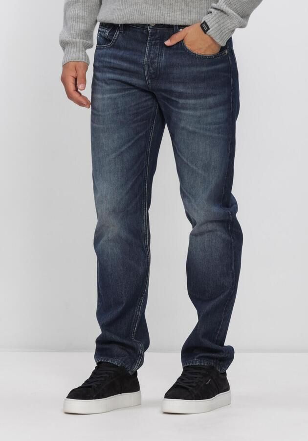 BUTCHER OF BLUE Heren Jeans Stockton Straight Redding Dk Aged Donkerblauw