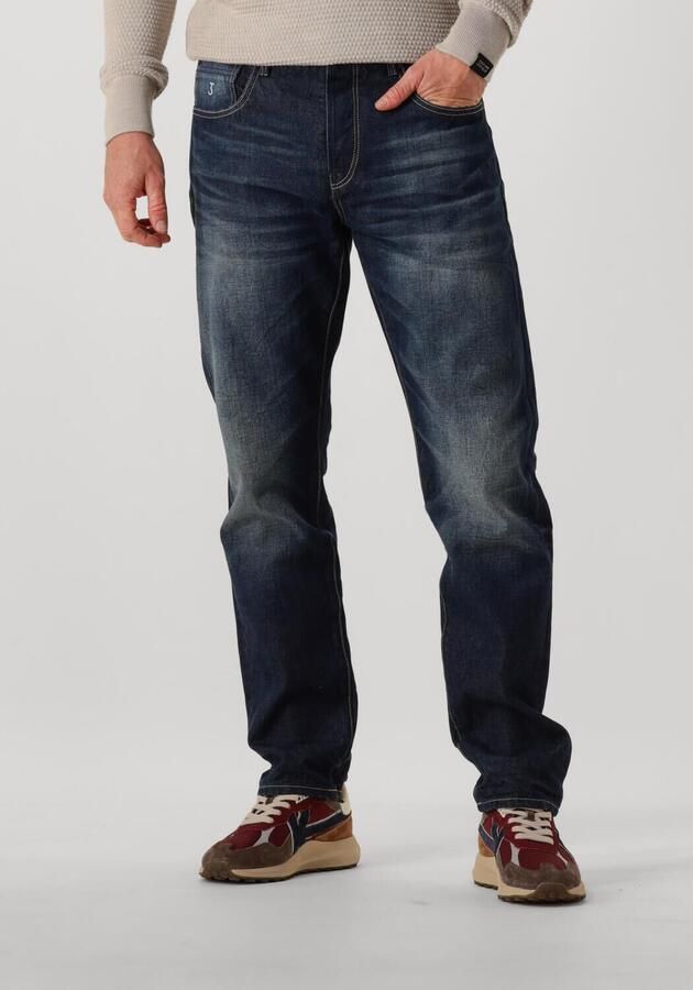 BUTCHER OF BLUE Heren Jeans Stockton Straight Shadow Mid Denim Donkerblauw - Foto 4