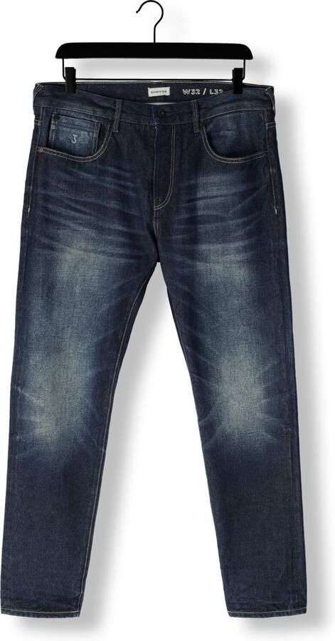 BUTCHER OF BLUE Heren Jeans Stockton Straight Shadow Mid Denim Donkerblauw - Foto 3