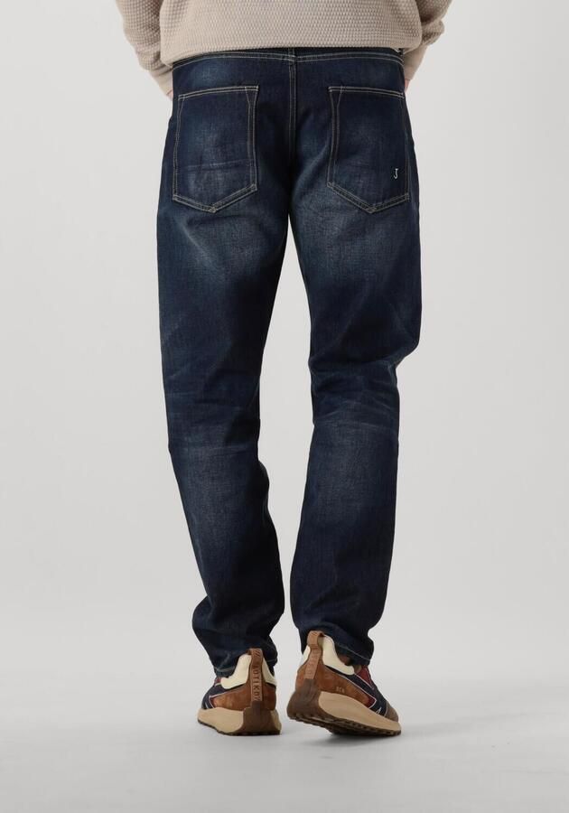 BUTCHER OF BLUE Heren Jeans Stockton Straight Shadow Mid Denim Donkerblauw