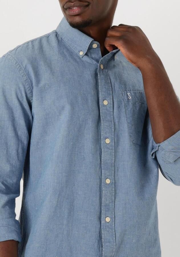 BUTCHER OF BLUE Heren Overhemden Aidan Chambray Shirt Blauw - Foto 2