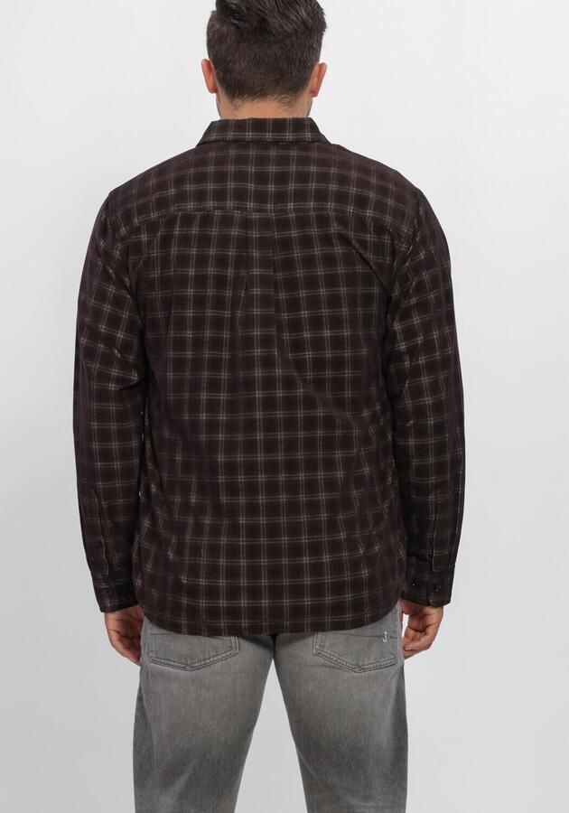 BUTCHER OF BLUE Heren Overhemden Judd Cord Small Check Shirt Bruin - Foto 3