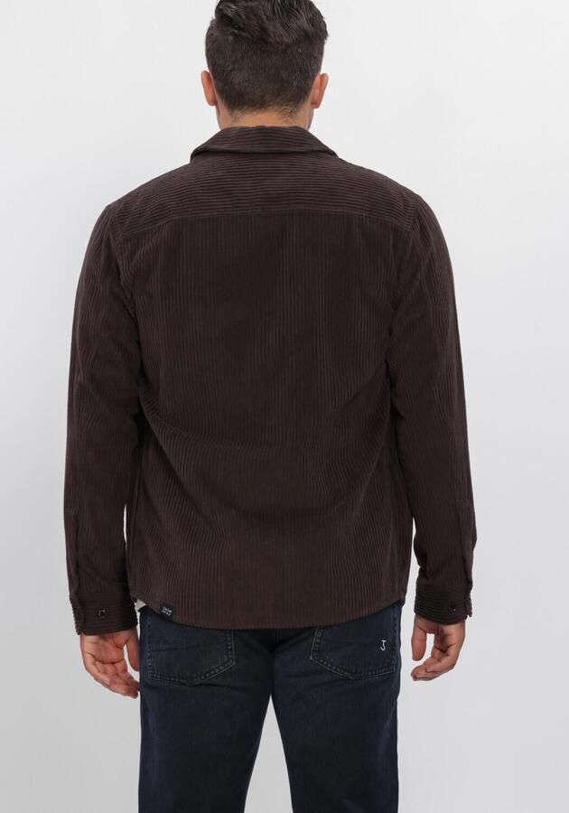 Butcher of Blue regular fit overshirt met corduroy details topaz brown - Foto 3