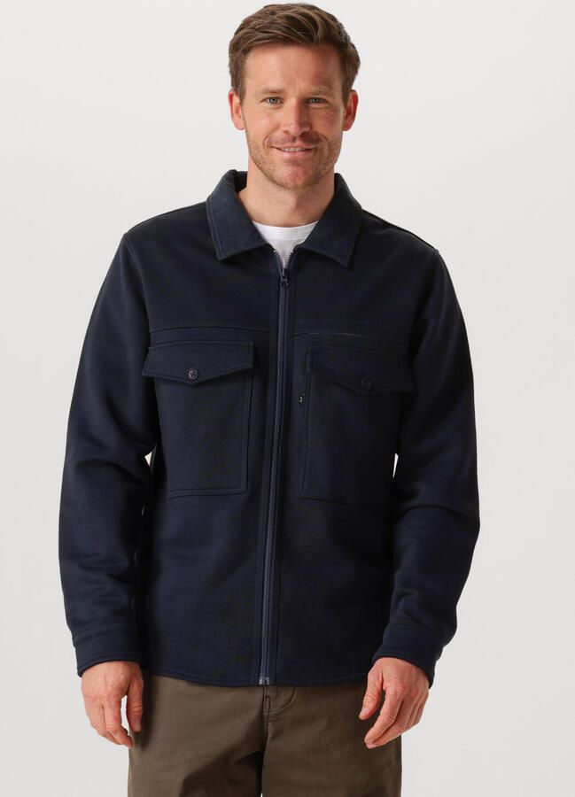 BUTCHER OF BLUE Heren Overshirts Perry Zip Overshirt Donkerblauw - Foto 4