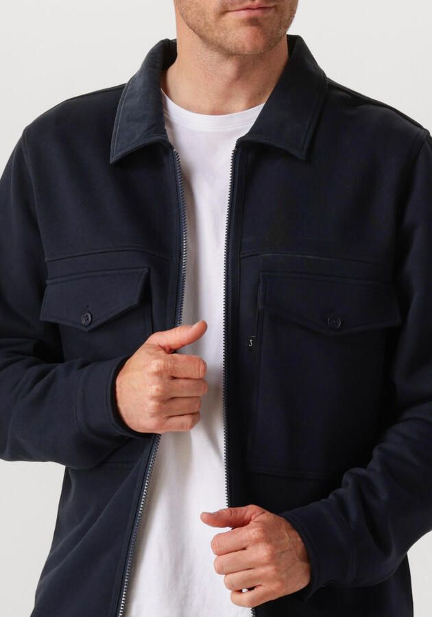 BUTCHER OF BLUE Heren Overshirts Perry Zip Overshirt Donkerblauw - Foto 3