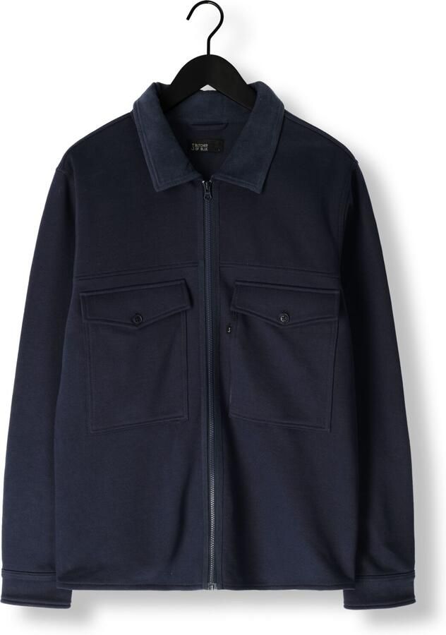 BUTCHER OF BLUE Heren Overshirts Perry Zip Overshirt Donkerblauw