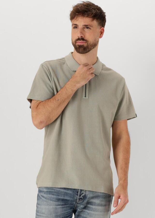 BUTCHER OF BLUE Heren Polo's & T-shirts Adrien Loose Zip Polo Groen - Foto 4