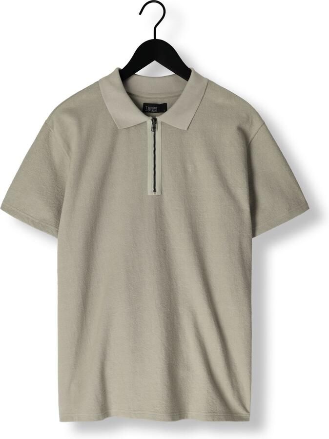 BUTCHER OF BLUE Heren Polo's & T-shirts Adrien Loose Zip Polo Groen