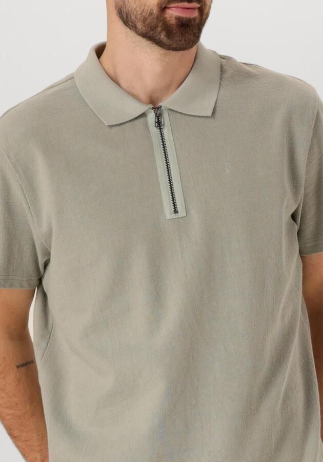 BUTCHER OF BLUE Heren Polo's & T-shirts Adrien Loose Zip Polo Groen - Foto 3