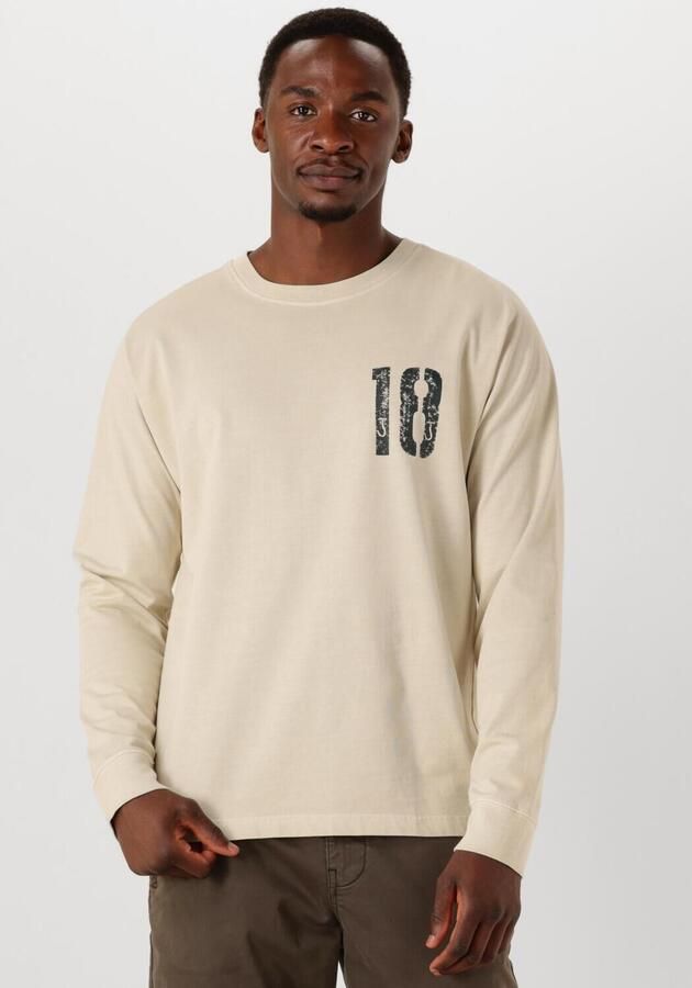 BUTCHER OF BLUE Heren Polo's & T-shirts Army 18 Bob Loose Tee Ls Beige - Foto 4