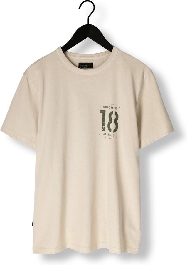BUTCHER OF BLUE Heren Polo's & T-shirts Army 18 Stencil Tee Beige