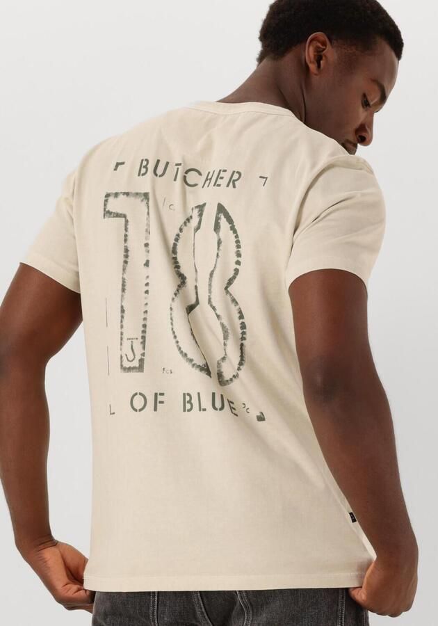 BUTCHER OF BLUE Heren Polo's & T-shirts Army 18 Stencil Tee Beige - Foto 2