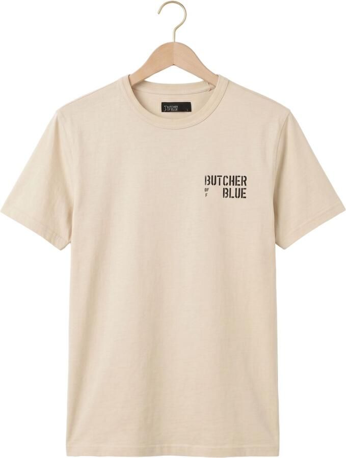 BUTCHER OF BLUE Heren Polo's & T-shirts Army Brush Tee Beige - Foto 2