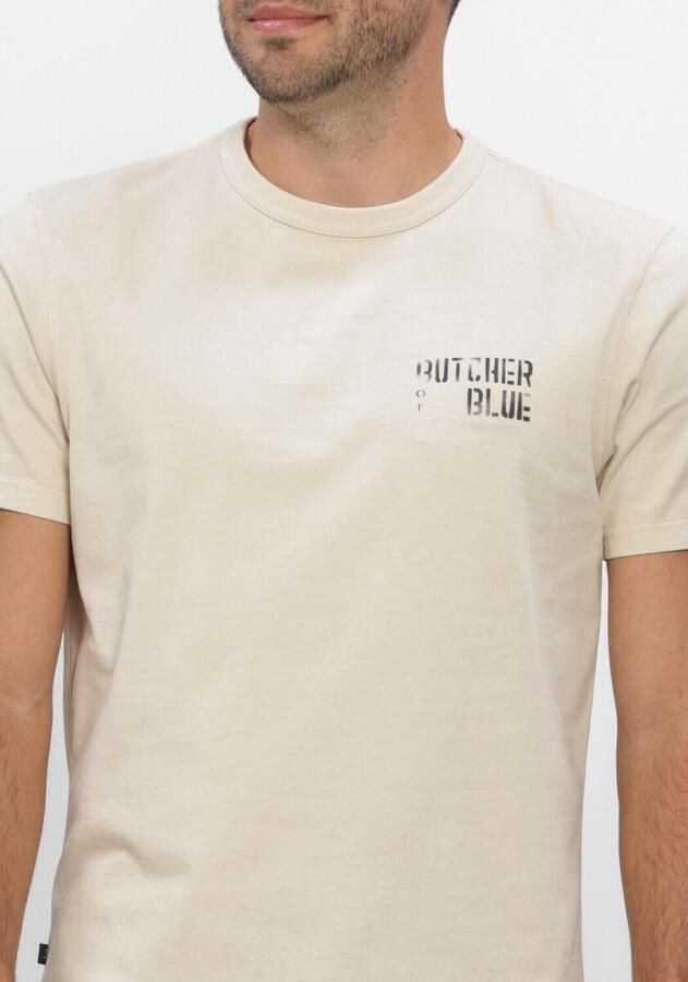 BUTCHER OF BLUE Heren Polo's & T-shirts Army Brush Tee Beige - Foto 3