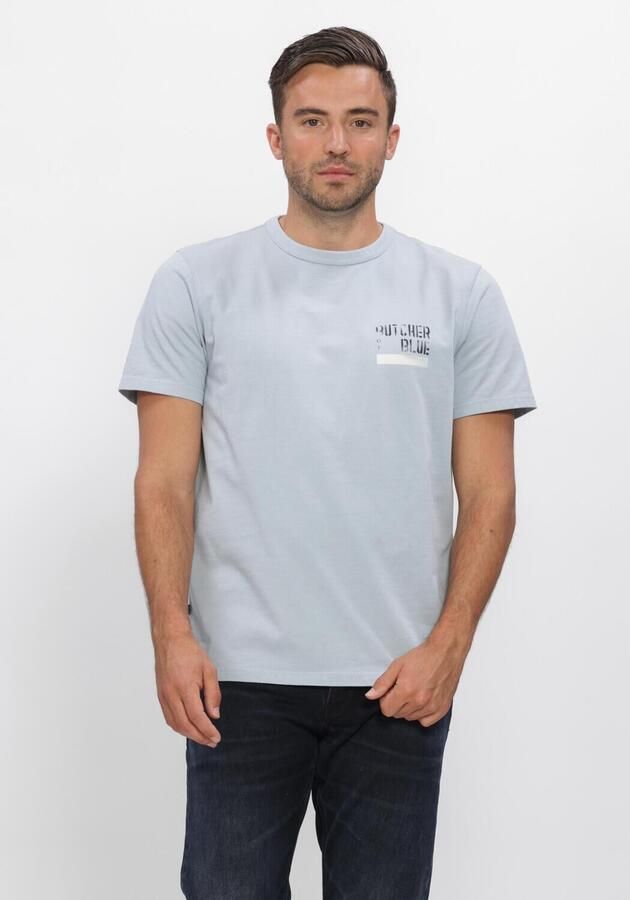 BUTCHER OF BLUE Heren Polo's & T-shirts Army Brush Tee Lichtblauw