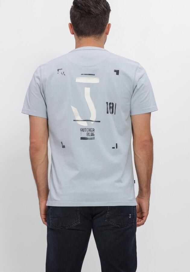 BUTCHER OF BLUE Heren Polo's & T-shirts Army Brush Tee Lichtblauw - Foto 3