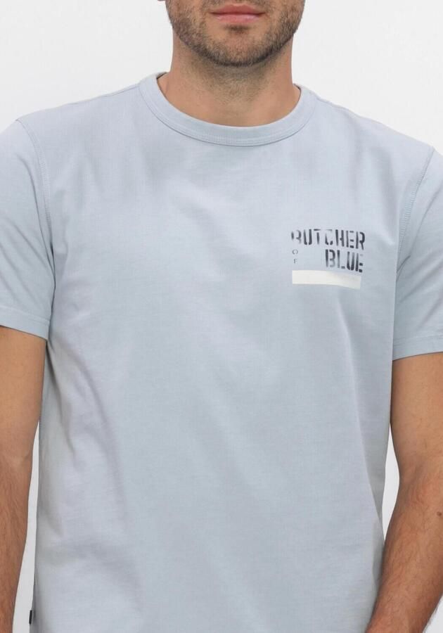 BUTCHER OF BLUE Heren Polo's & T-shirts Army Brush Tee Lichtblauw - Foto 4