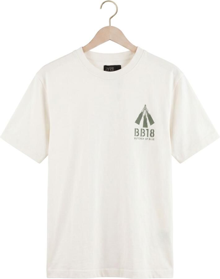 BUTCHER OF BLUE Heren Polo's & T-shirts Army Carlow Loose Tee Creme - Foto 2