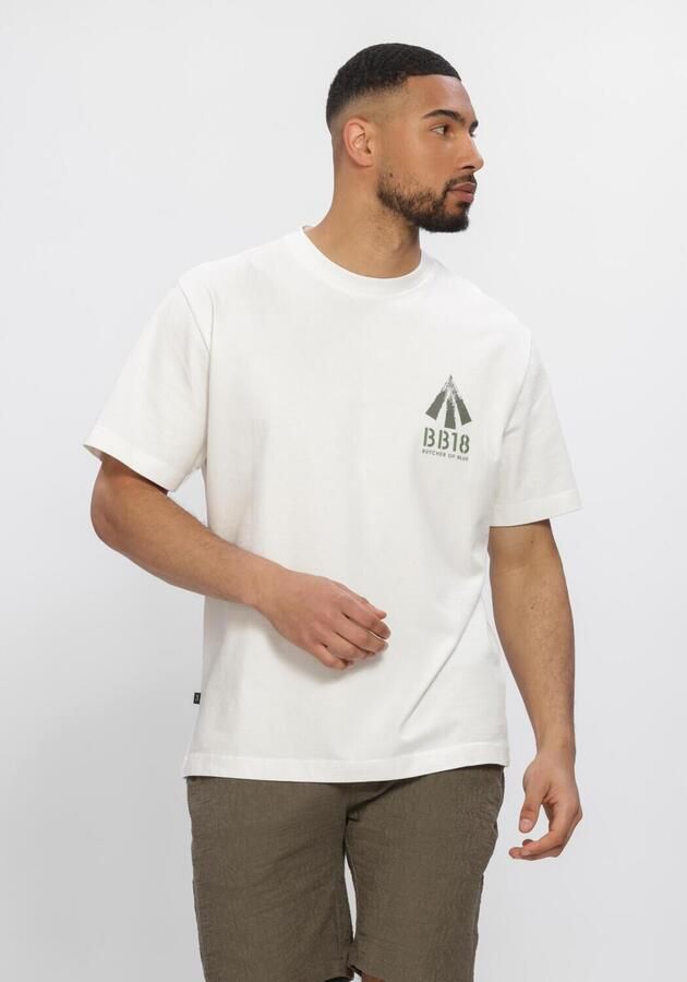 BUTCHER OF BLUE Heren Polo's & T-shirts Army Carlow Loose Tee Creme - Foto 3