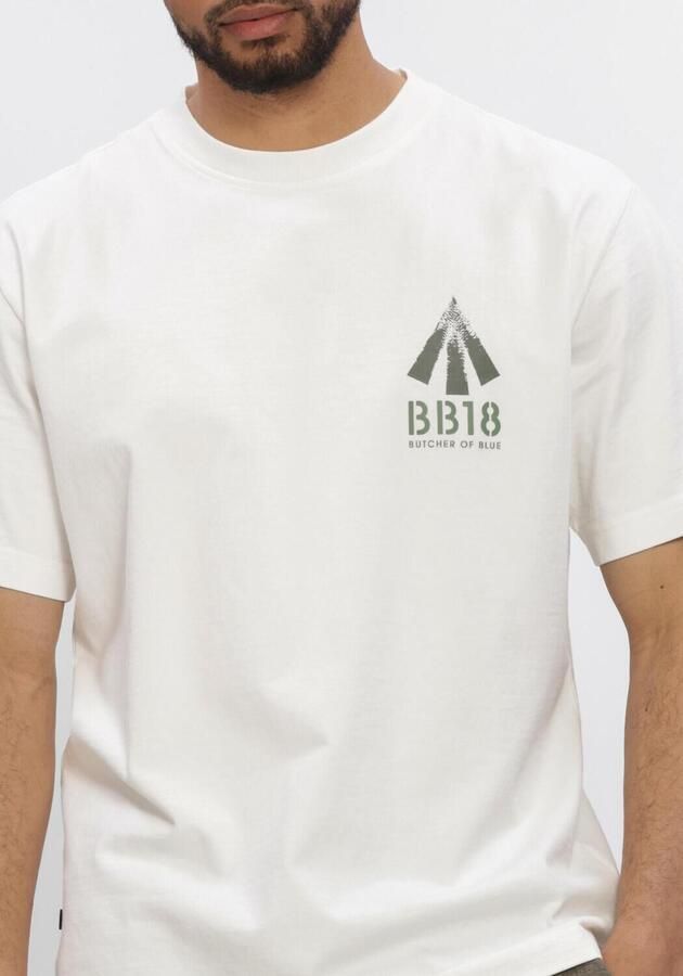 BUTCHER OF BLUE Heren Polo's & T-shirts Army Carlow Loose Tee Creme - Foto 4