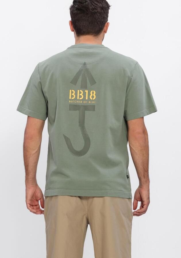 BUTCHER OF BLUE Heren Polo's & T-shirts Army Carlow Loose Tee Khaki - Foto 3
