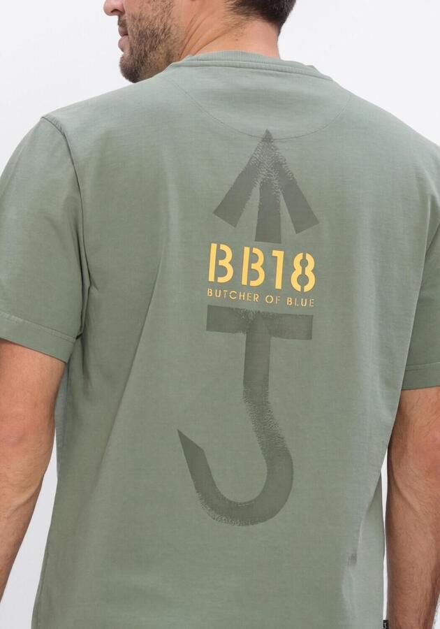 BUTCHER OF BLUE Heren Polo's & T-shirts Army Carlow Loose Tee Khaki - Foto 4