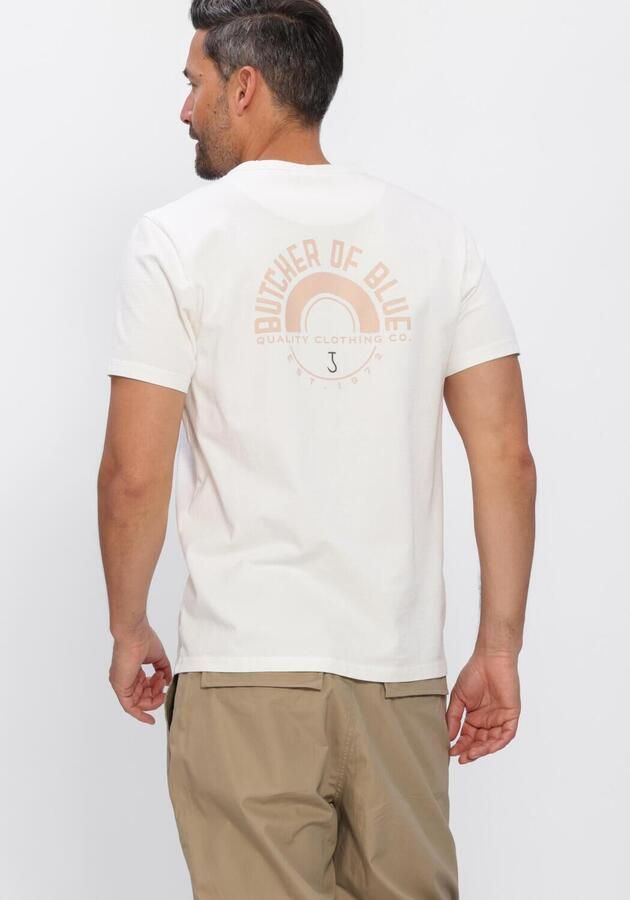 BUTCHER OF BLUE Heren Polo's & T-shirts Army Circle Tee Ecru - Foto 4