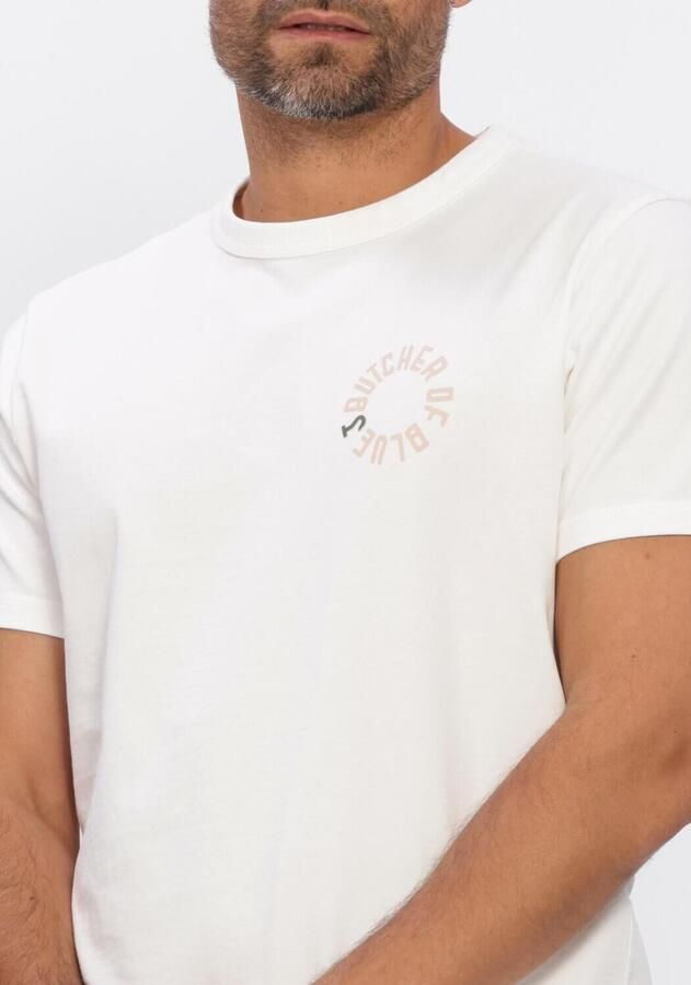 BUTCHER OF BLUE Heren Polo's & T-shirts Army Circle Tee Ecru - Foto 3