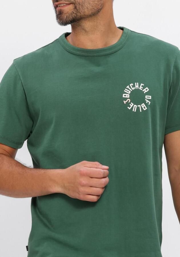 BUTCHER OF BLUE Heren Polo's & T-shirts Army Circle Tee Groen - Foto 3