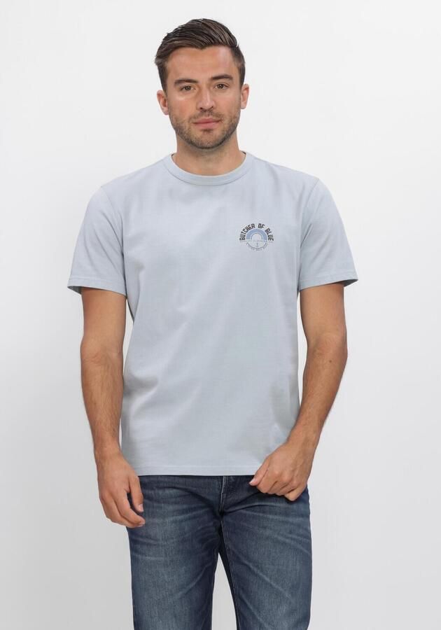 BUTCHER OF BLUE Heren Polo's & T-shirts Army Circle Tee Lichtblauw