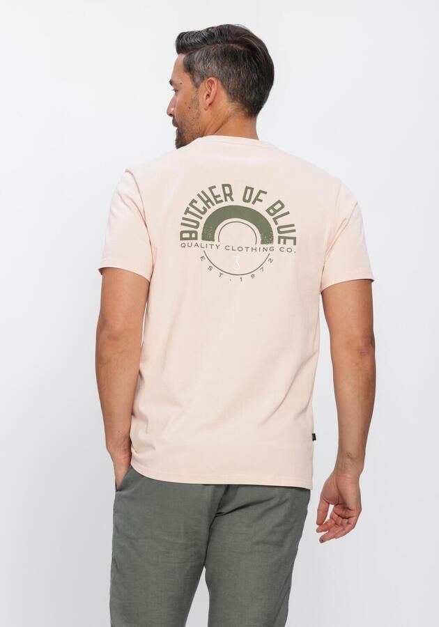 BUTCHER OF BLUE Heren Polo's & T-shirts Army Circle Tee Lichtroze