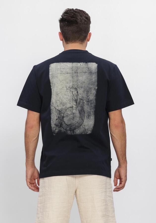 BUTCHER OF BLUE Heren Polo's & T-shirts Army Cyan Loose Tee Donkerblauw