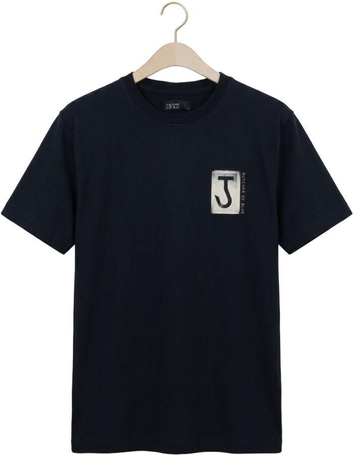 BUTCHER OF BLUE Heren Polo's & T-shirts Army Cyan Loose Tee Donkerblauw - Foto 2