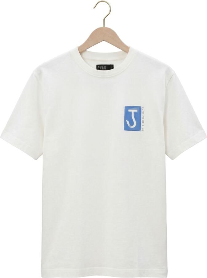 BUTCHER OF BLUE Heren Polo's & T-shirts Army Cyan Loose Tee Ecru - Foto 2