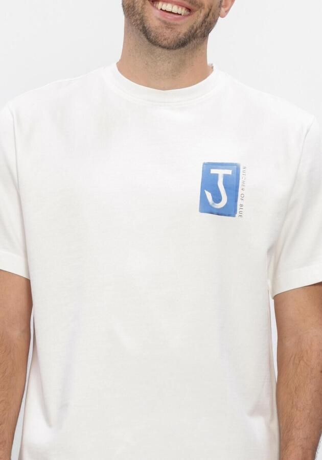 BUTCHER OF BLUE Heren Polo's & T-shirts Army Cyan Loose Tee Ecru - Foto 4