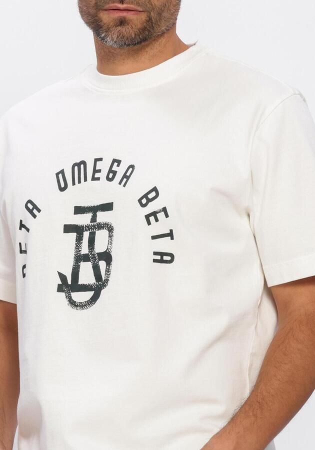 BUTCHER OF BLUE Heren Polo's & T-shirts Army Loose Logo Tee Gebroken Wit - Foto 4