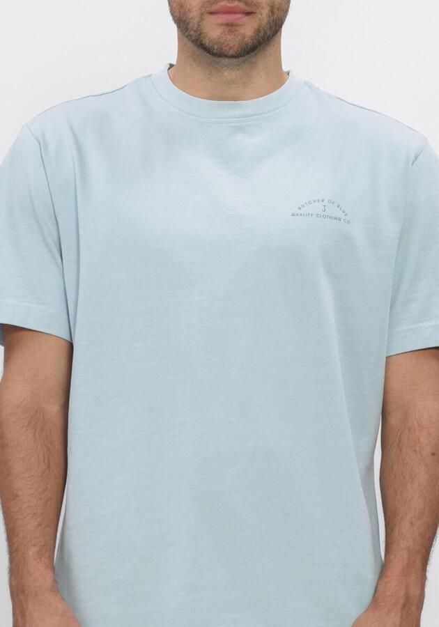 BUTCHER OF BLUE Heren Polo's & T-shirts Army Qcc Loose Tee Lichtblauw - Foto 4
