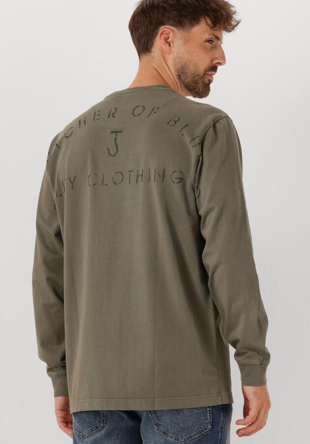 BUTCHER OF BLUE Heren Polo's & T-shirts Army Qcc Loose Tee Ls Olijf