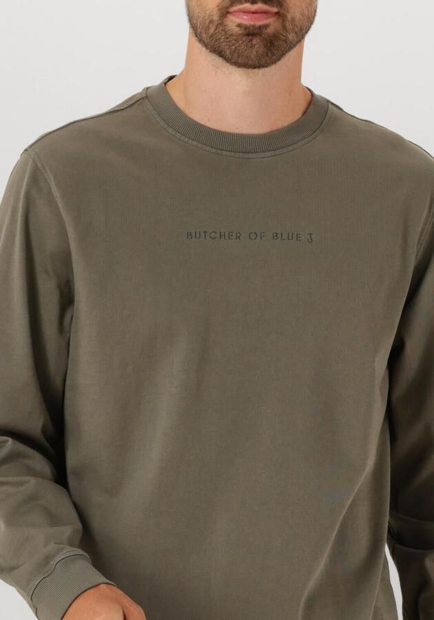 BUTCHER OF BLUE Heren Polo's & T-shirts Army Qcc Loose Tee Ls Olijf - Foto 2