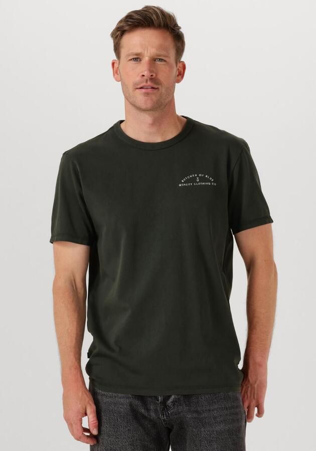 BUTCHER OF BLUE Heren Polo's & T-shirts Army Qcc Tee Donkergroen - Foto 4