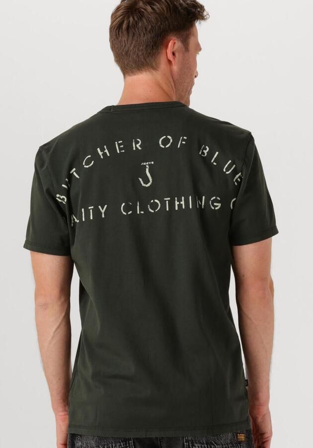 BUTCHER OF BLUE Heren Polo's & T-shirts Army Qcc Tee Donkergroen - Foto 2