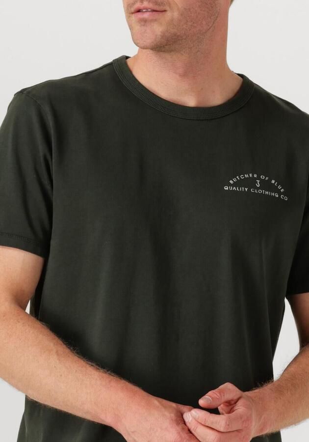 BUTCHER OF BLUE Heren Polo's & T-shirts Army Qcc Tee Donkergroen - Foto 3