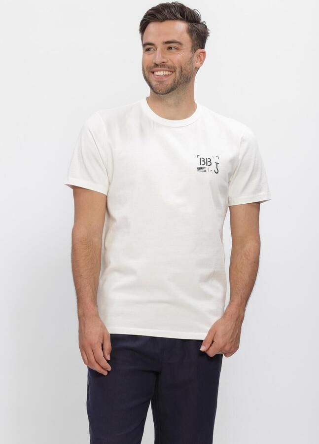 BUTCHER OF BLUE Heren Polo's & T-shirts Army Stencil Tee Gebroken Wit - Foto 3