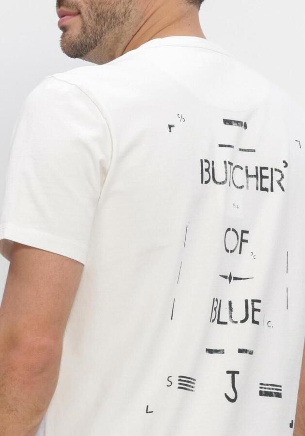 BUTCHER OF BLUE Heren Polo's & T-shirts Army Stencil Tee Gebroken Wit - Foto 4