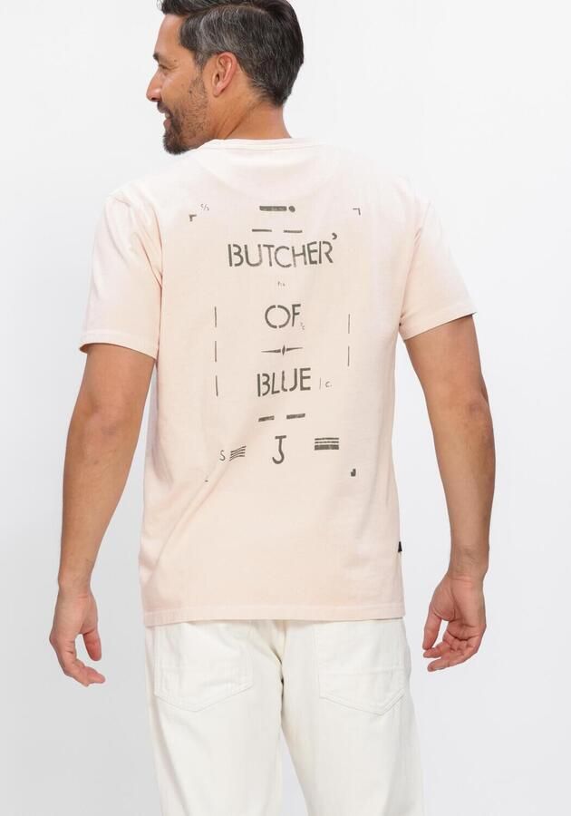 BUTCHER OF BLUE Heren Polo's & T-shirts Army Stencil Tee Lichtroze - Foto 3
