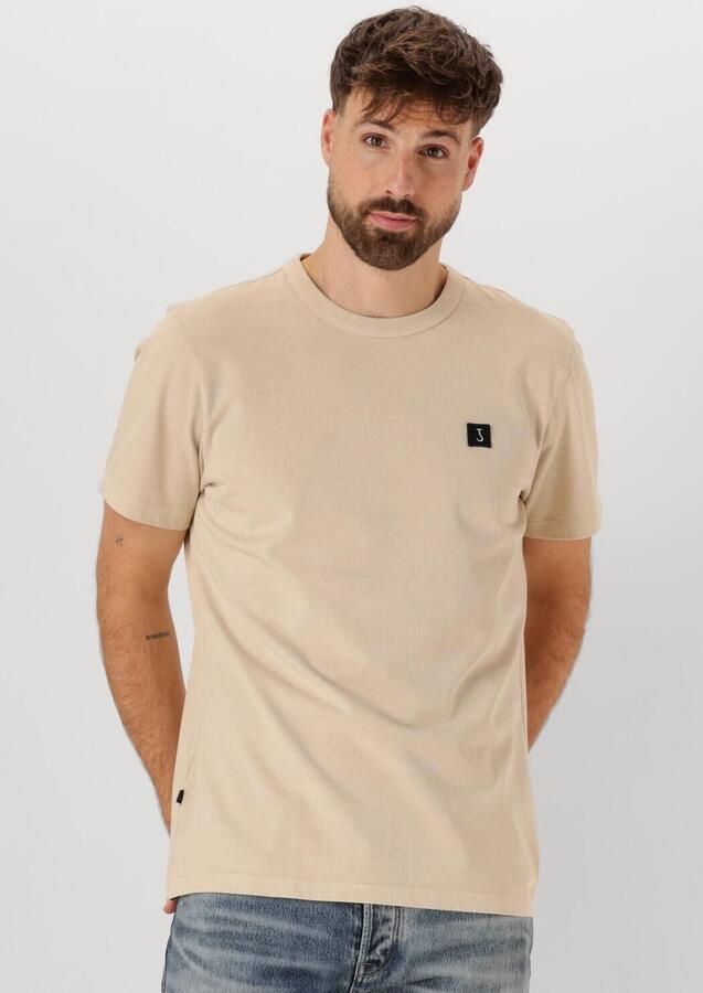 Butcher of Blue regular fit T-shirt Army van biologisch katoen beige grey - Foto 4